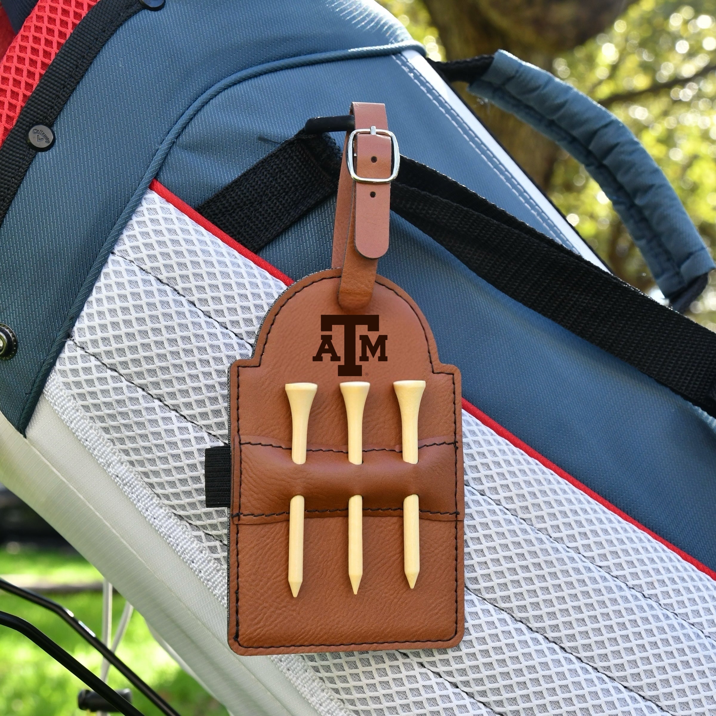 Texas A&amp;M Leather Golf Tee Holder