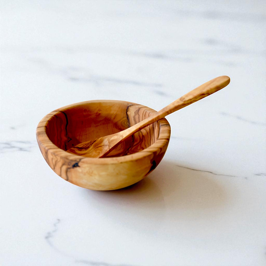 Olive Wood Bowl and Spoon - My American Goods