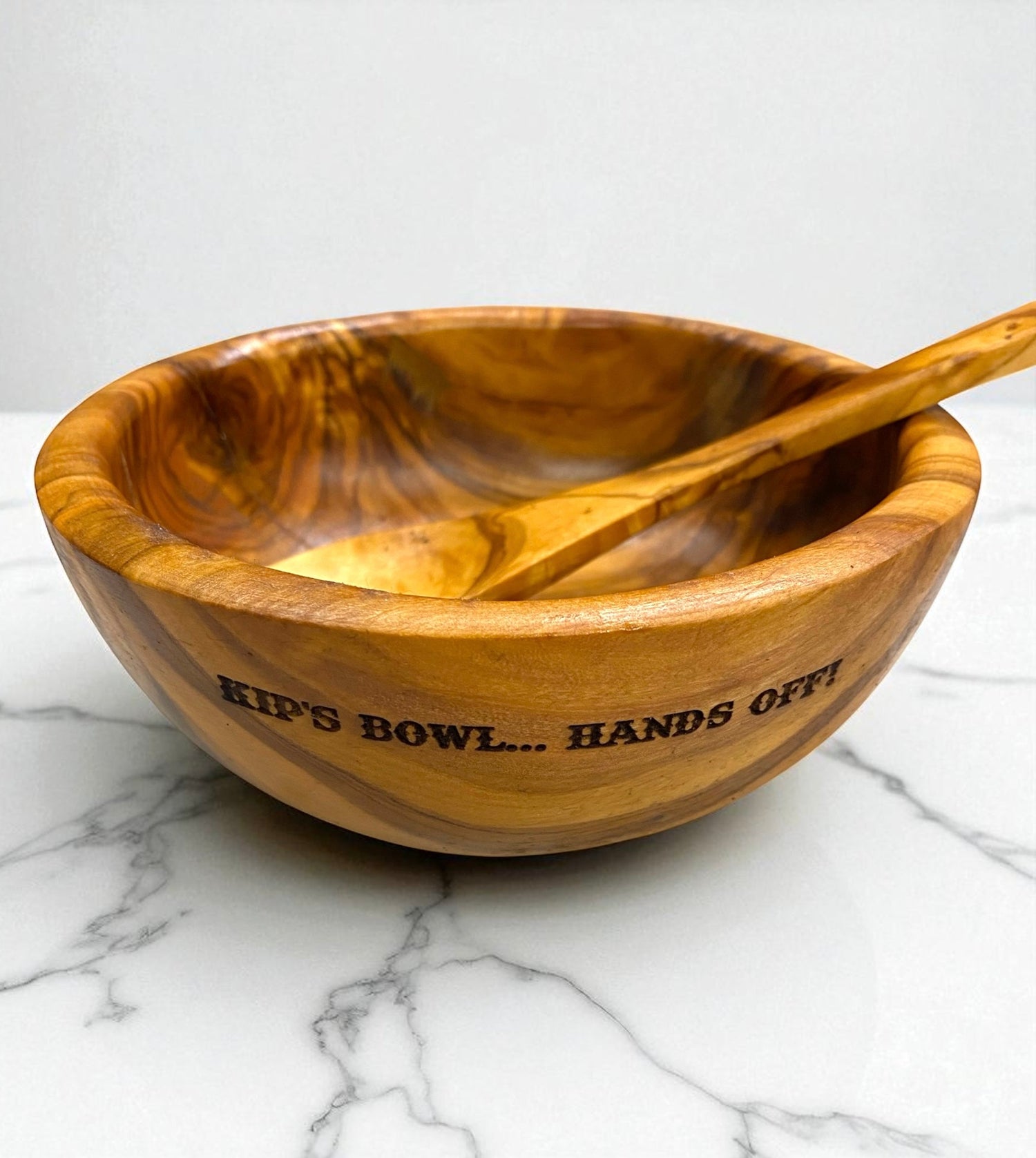 Olive Wood Bowl and Spoon - My American Goods