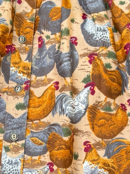 Trices Skirt in Cotton Chickens