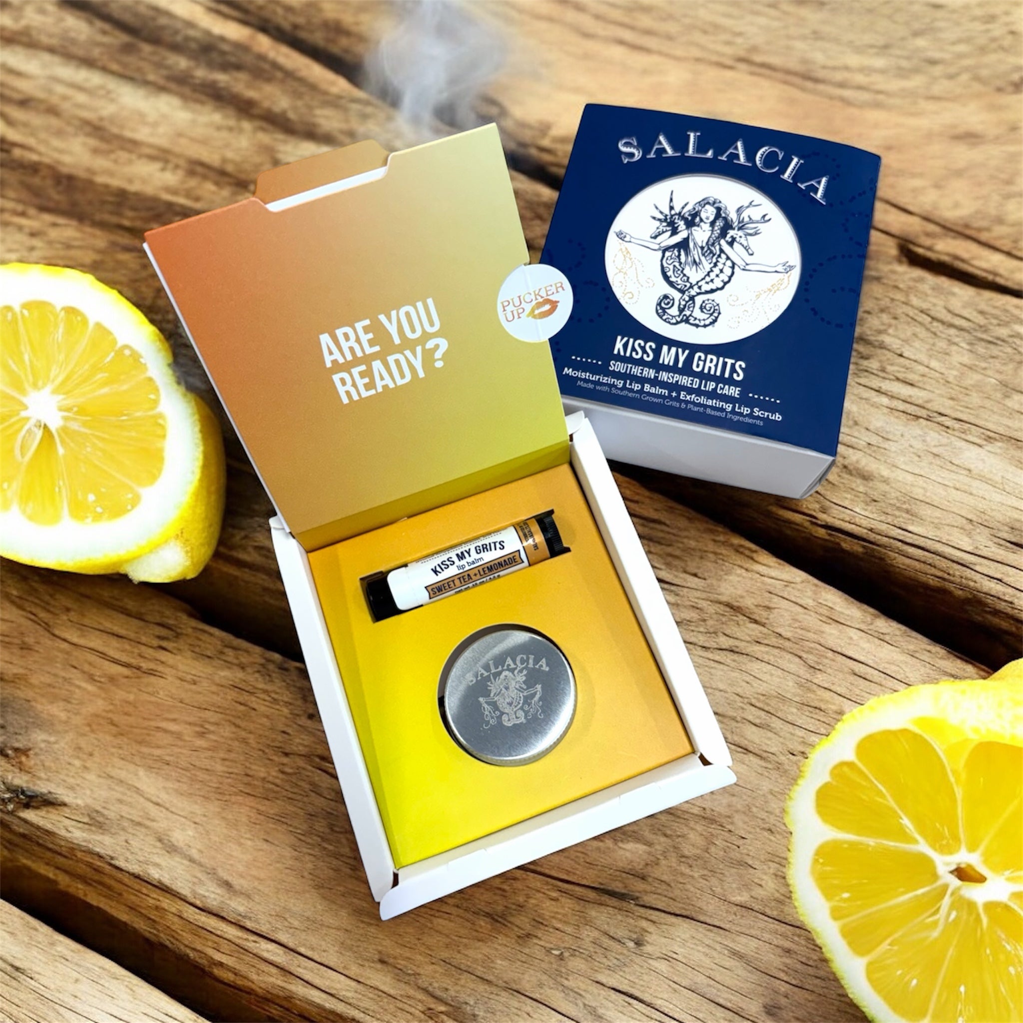 Sweet Tea &amp; Lemonade Lip Balm and Exfoliating Lip Scrub Duo