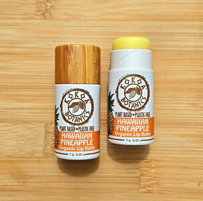 KOKOA BOTANICS Hawaiian Pineapple - Natural Organic Lip Balm - Vegan - Plastic-Free  .25 oz