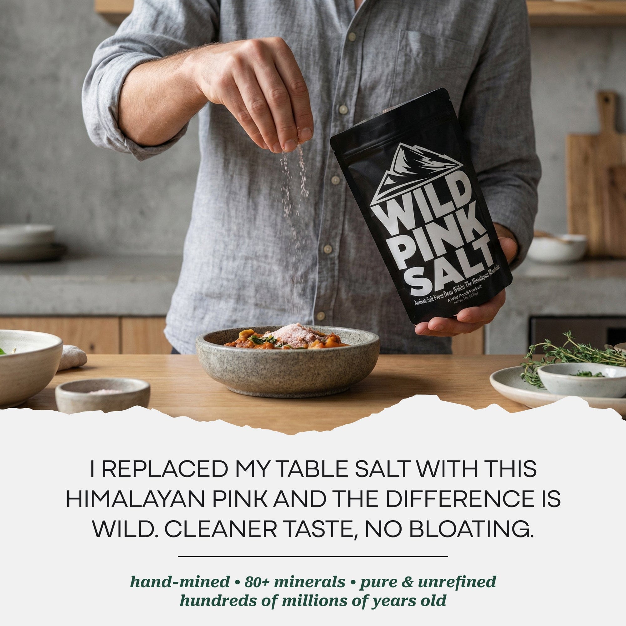 Wild Foods Salt Himalayan Pink Salt – Mineral-Rich Gourmet Salt for Flavor &amp; Health