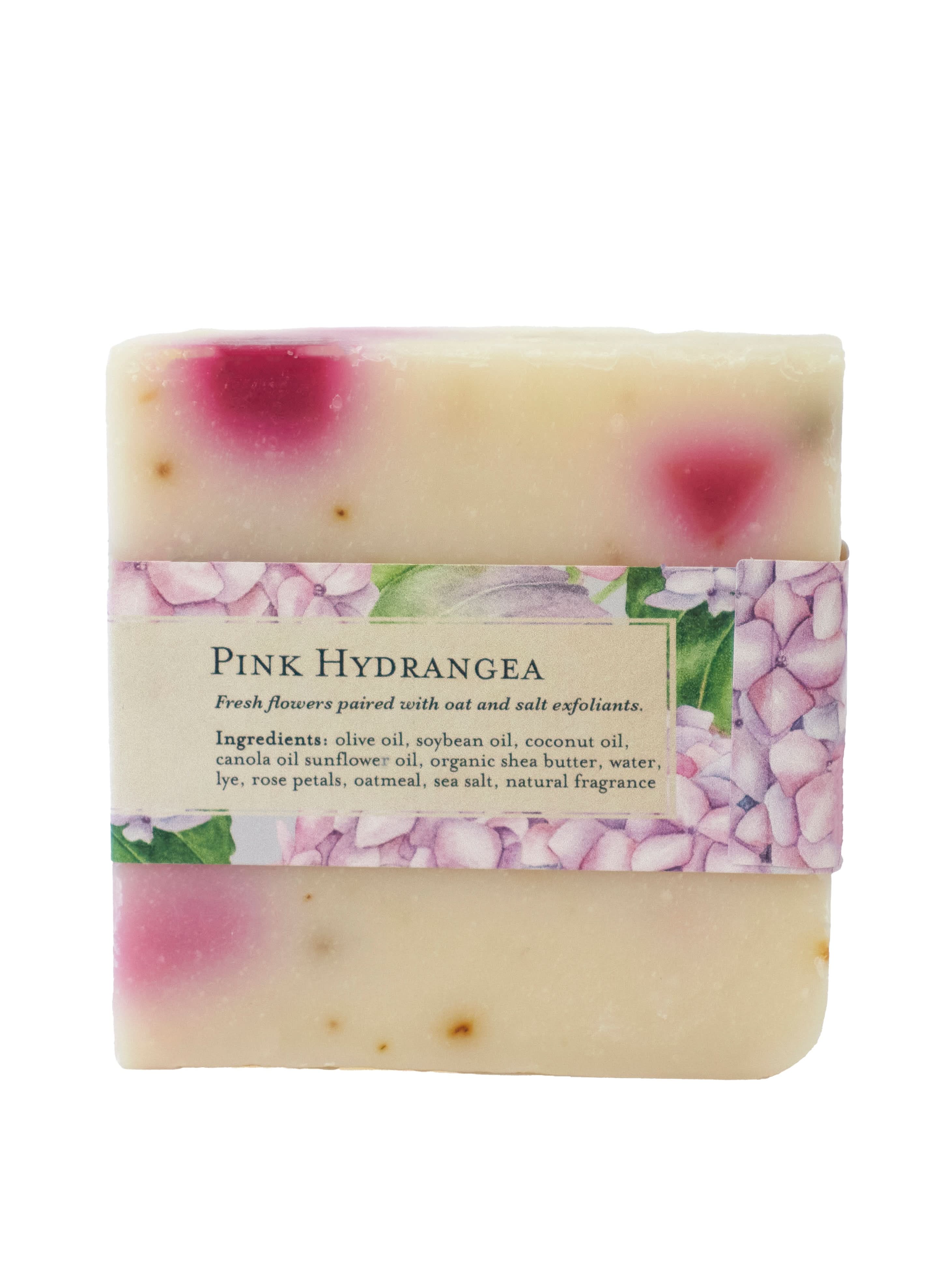 Ash &amp; Rose Bar Soap Pink Hydrangea Soap Scrub Bar