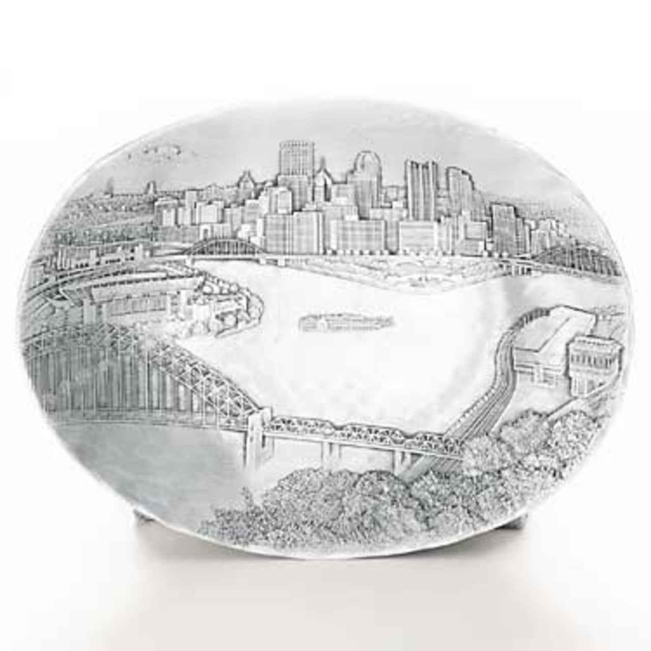Pittsburgh Skyline Medium Oval Dish
