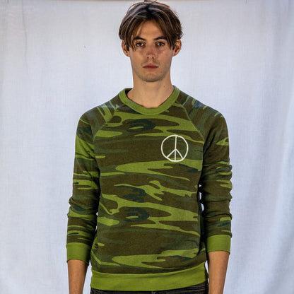 Wren + Glory &quot;PLAYTIME CAMO&quot; Hand-Painted Sweatshirt - My American Goods