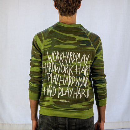 Wren + Glory &quot;PLAYTIME CAMO&quot; Hand-Painted Sweatshirt - My American Goods