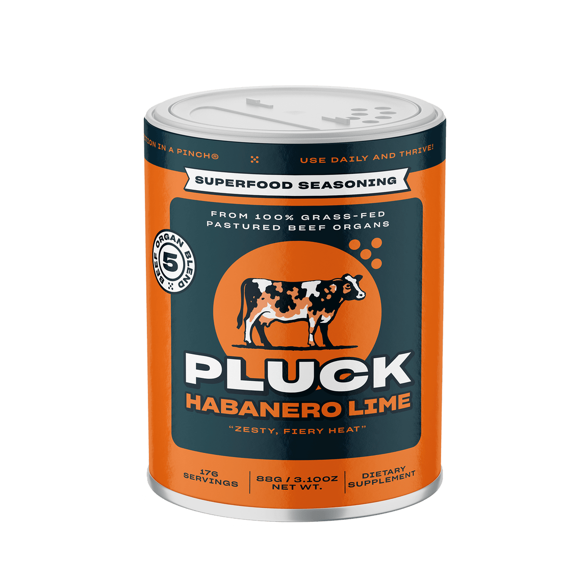 Pluck Seasoning Shaker Pluck Habanero Lime – Animal-Based Superfood Seasoning
