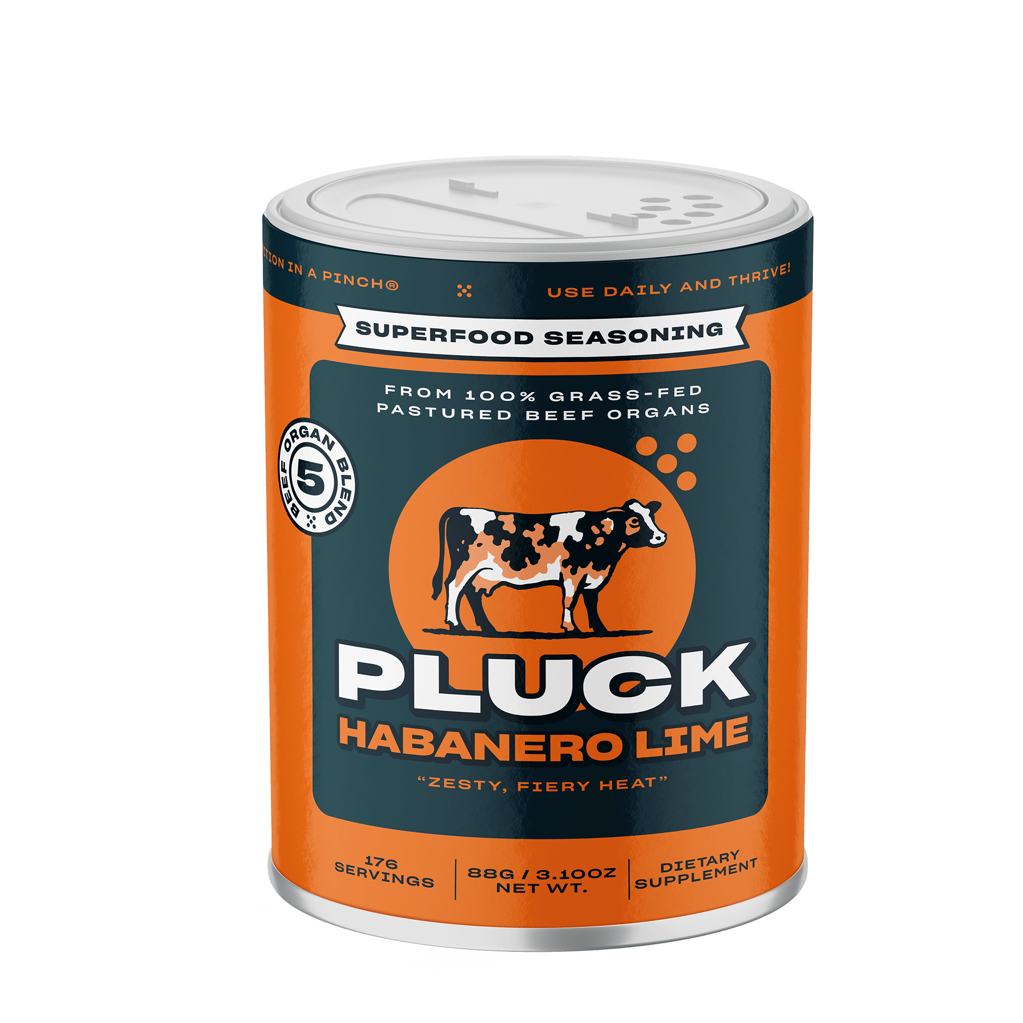 Pluck Seasoning Shaker Pluck Habanero Lime – Animal-Based Superfood Seasoning