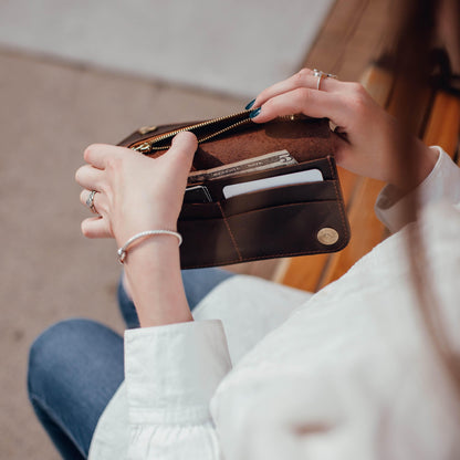The Local Branch Leather Leather Pocketbook Wallet - USA Made