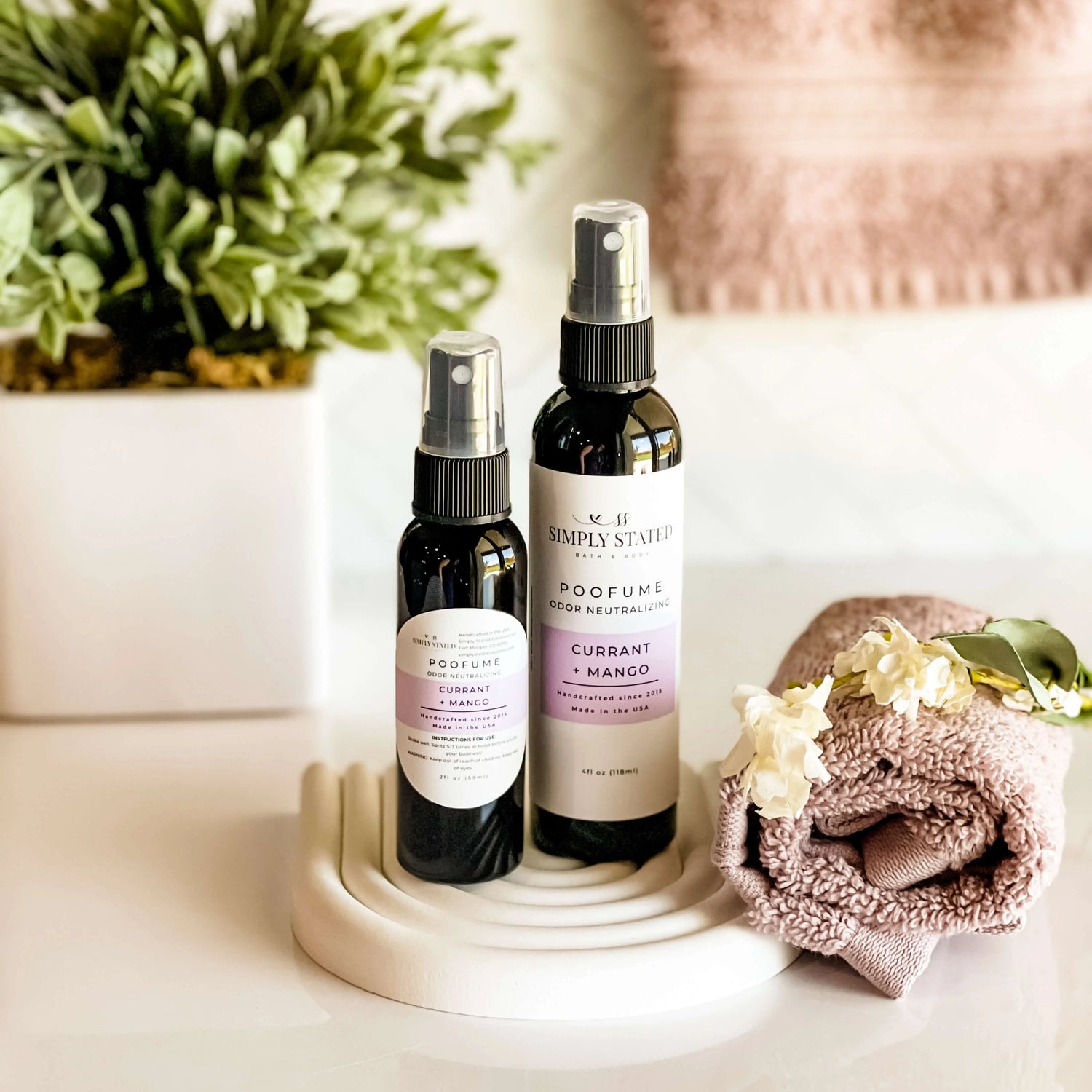 Simply Stated Creations Air Fresheners Currant + Mango Poofume | Bathroom Odor Neutralizing Spray