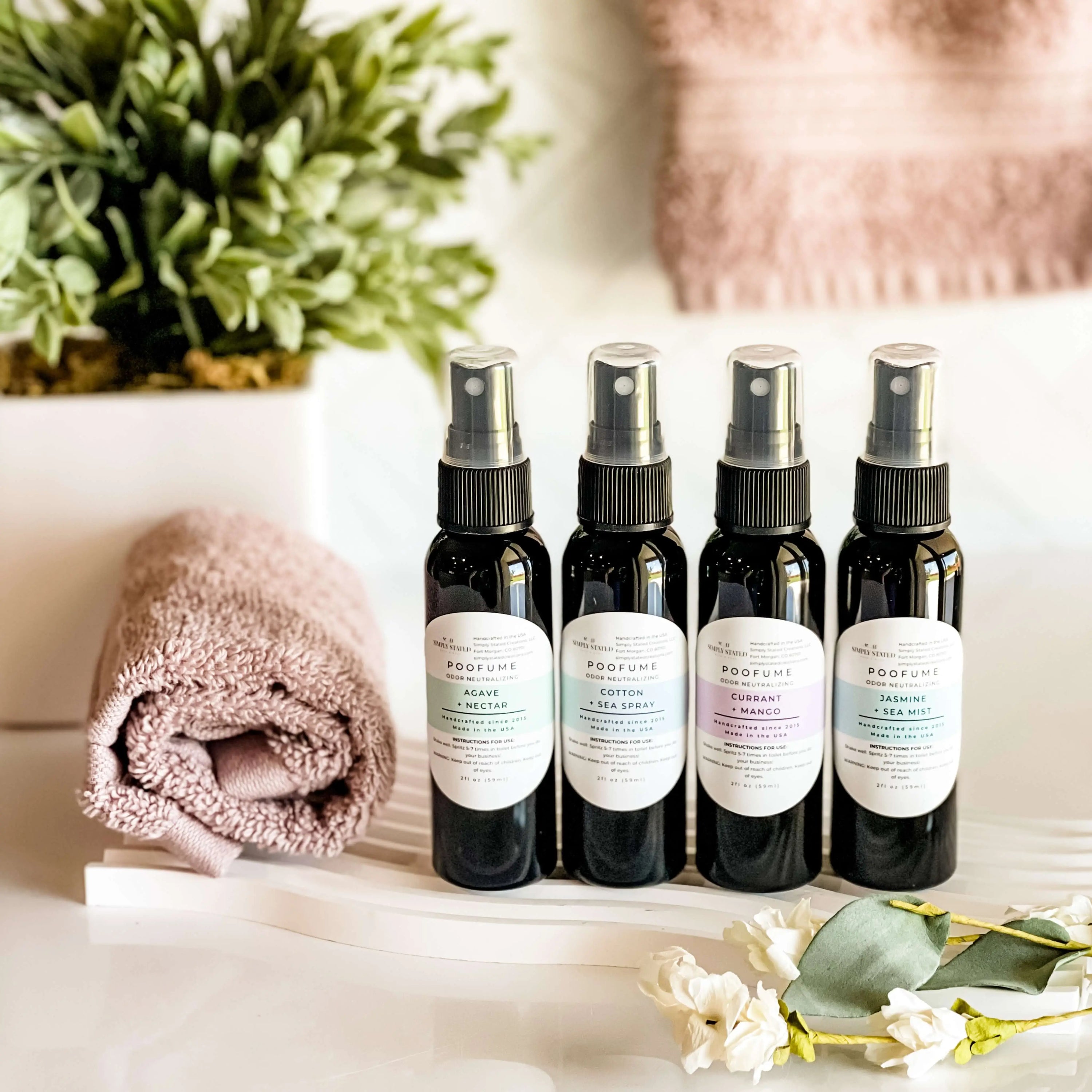 Jasmine + Sea Mist Poofume | Bathroom Odor Neutralizing Spray