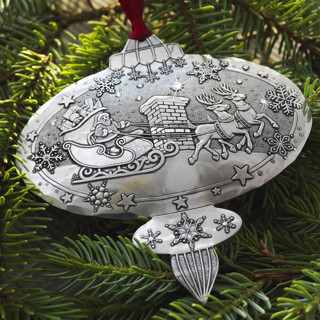 Portraits of Christmas- A Visit From Santa Ornament