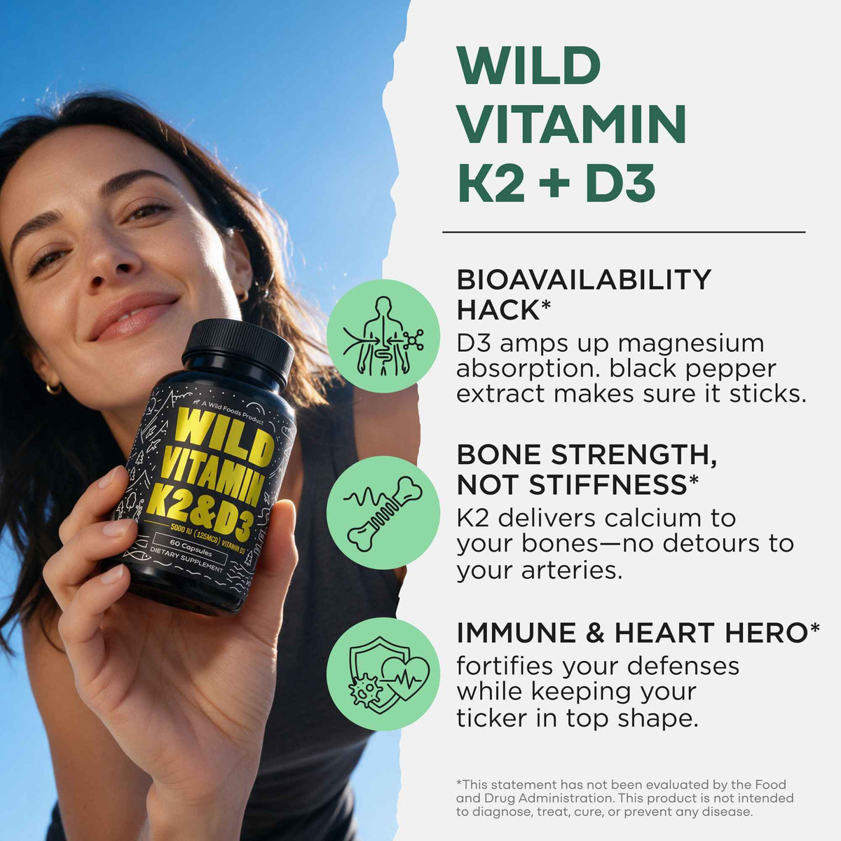 Power Bundle: Magnesium + Vitamin K2 &amp; D3 with Pepper Extract