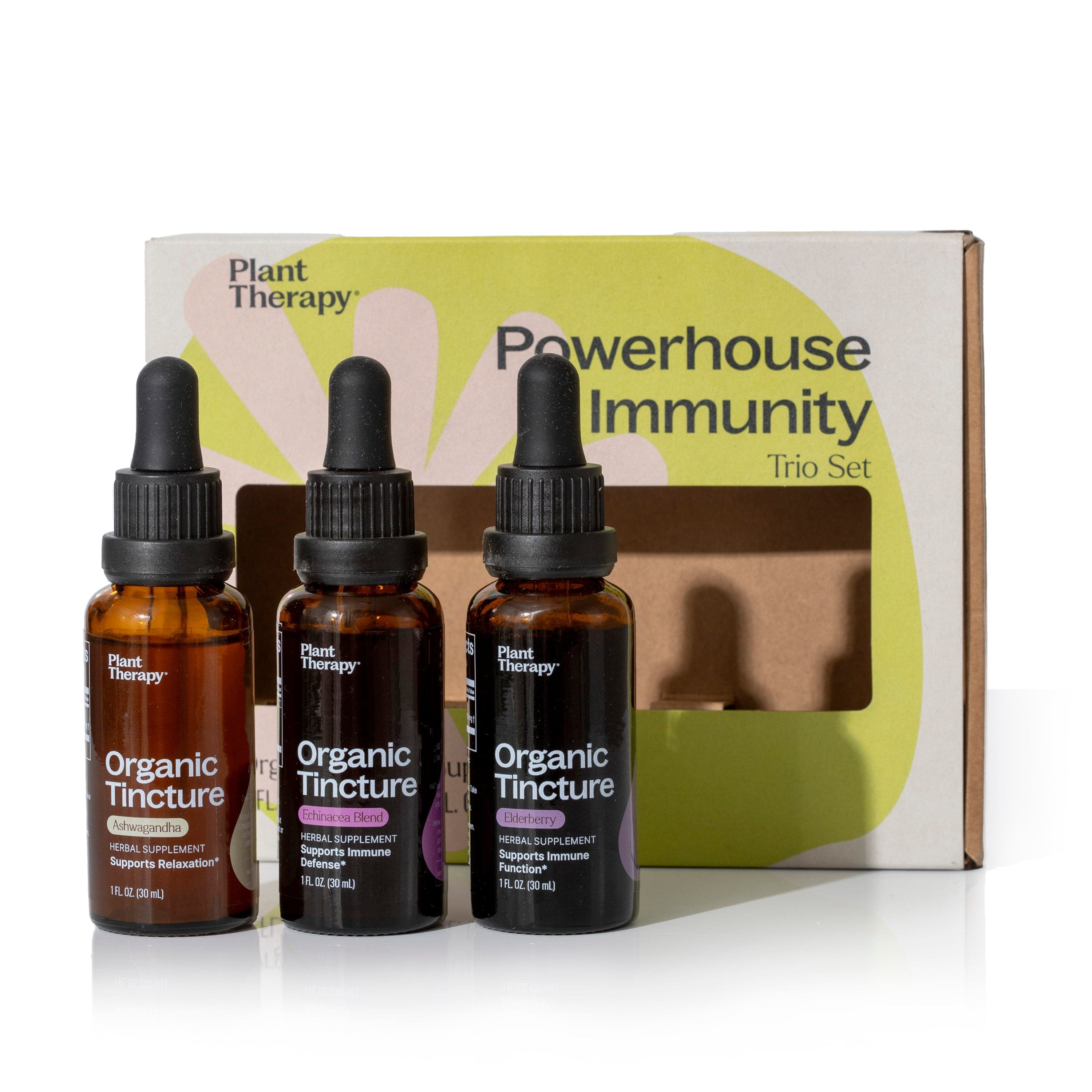 Plant Therapy Supplement Powerhouse Immunity Tincture Trio Set