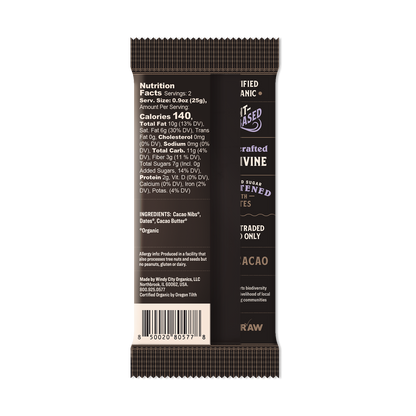 Premium Date Sweetened Dark Chocolate Bar - 65% Cacao