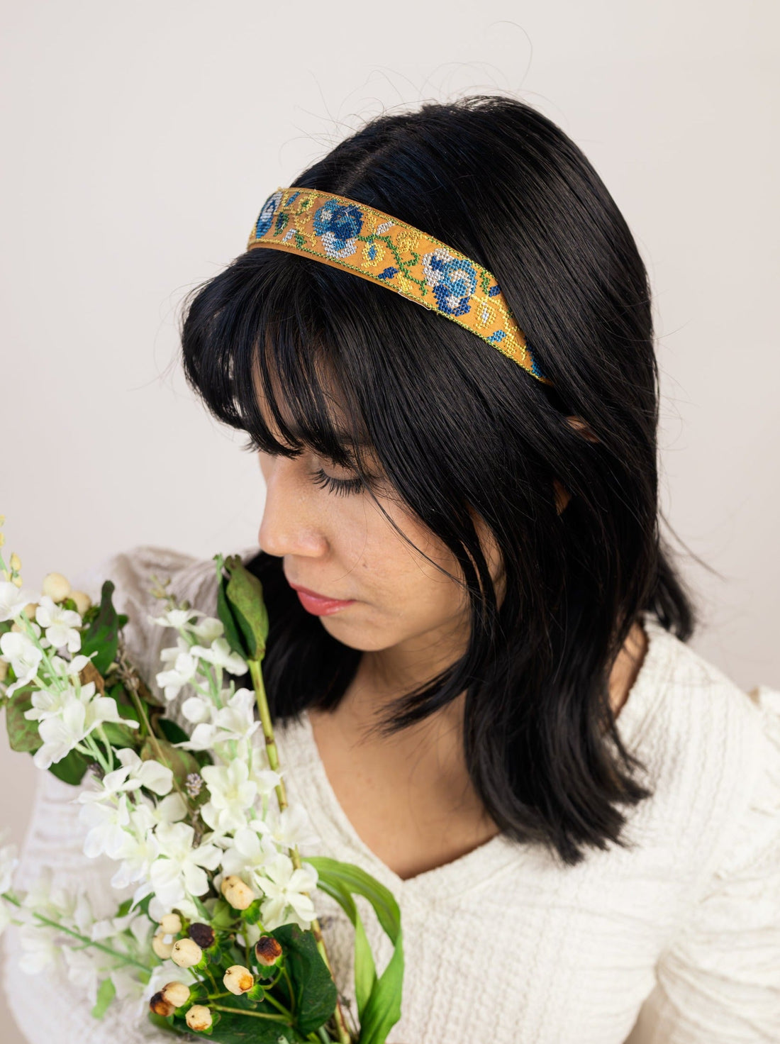 Nora Cross Stitch Headband - My American Goods