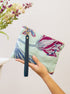 Enchanting Azure Embroidered Wristlet - My American Goods