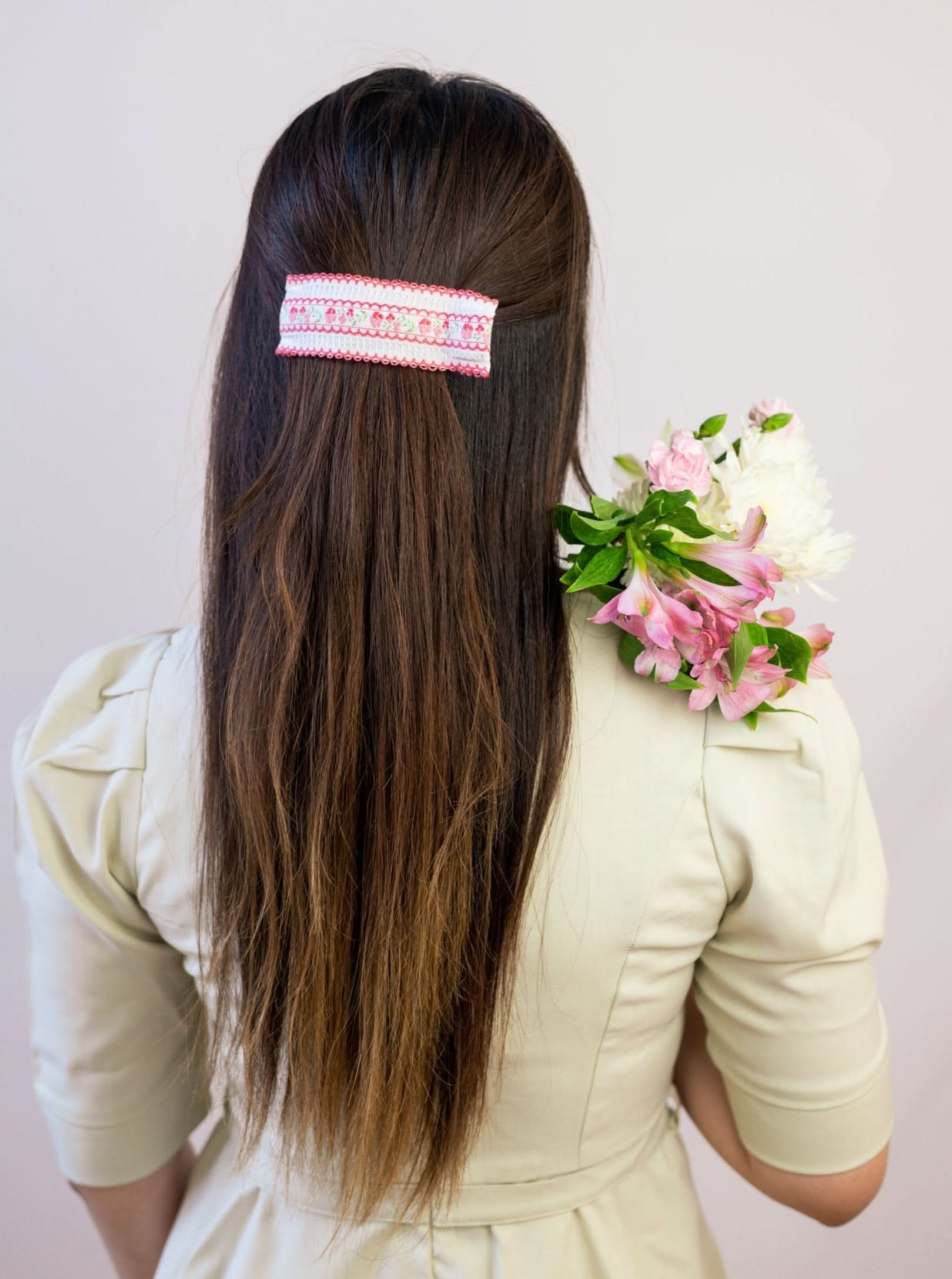 Ash &amp; Rose Hair Clip Spring in Sweden Vintage Ribbon Hair Clip