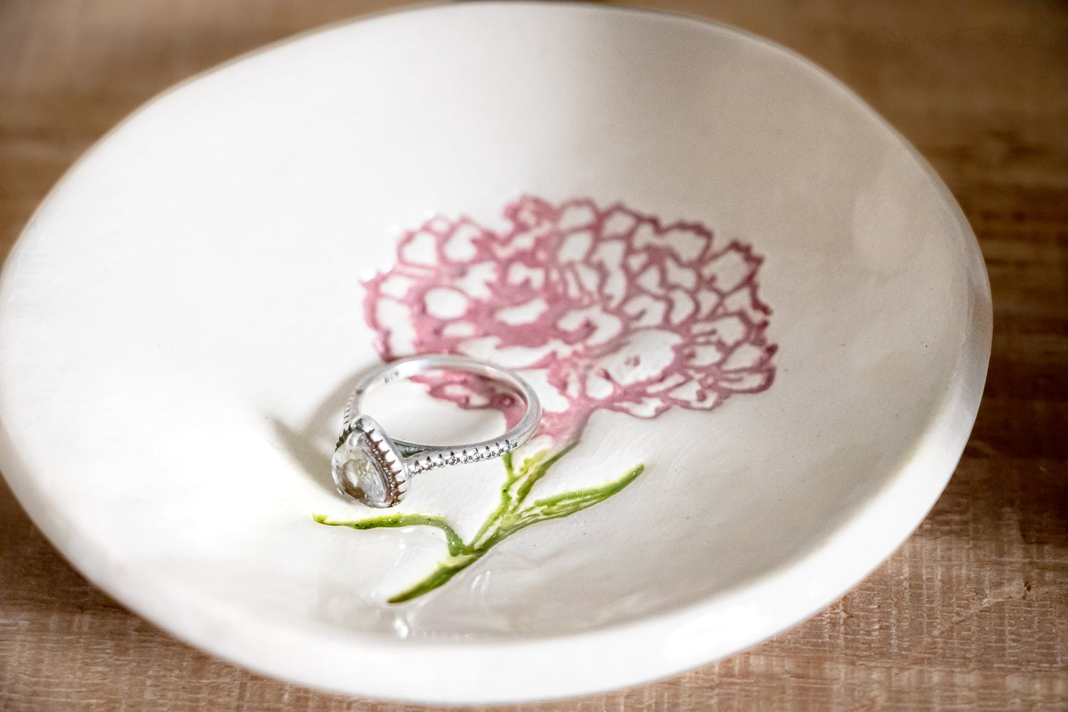 Birth Flower Ring Dish - My American Goods