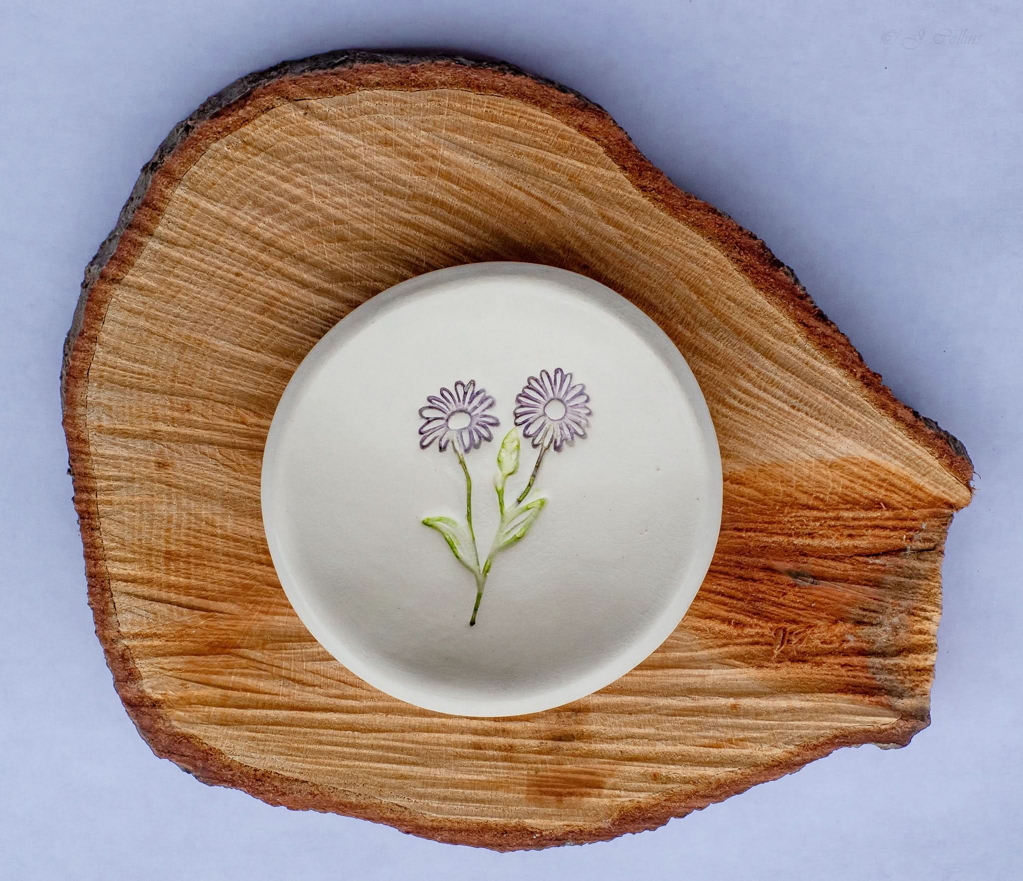 prodigalpottery Ceramic September Aste Birth Flower Ring Dish