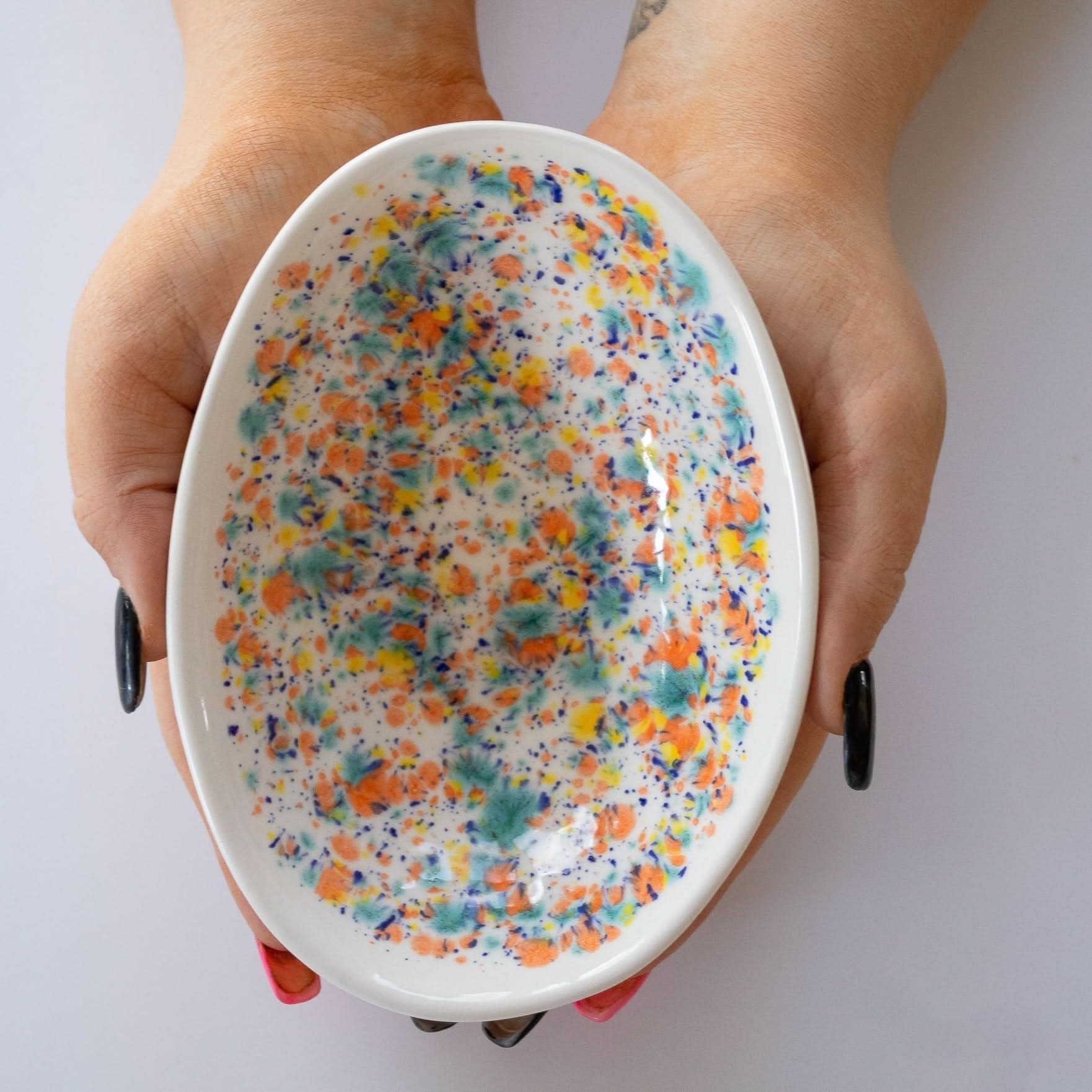 prodigalpottery Ceramic Speckled Artisan Oval Dish