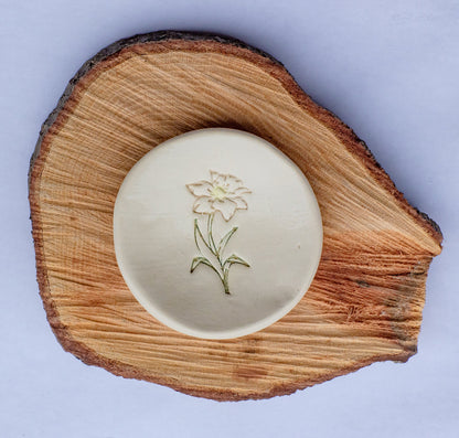 Birth Flower Ring Dish - My American Goods