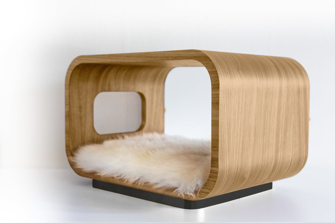 The LUNA Bed in White Oak - My American Goods