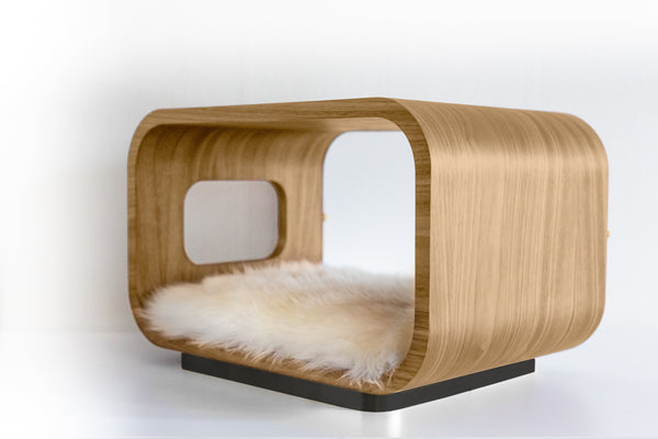 The LUNA Bed in White Oak - My American Goods