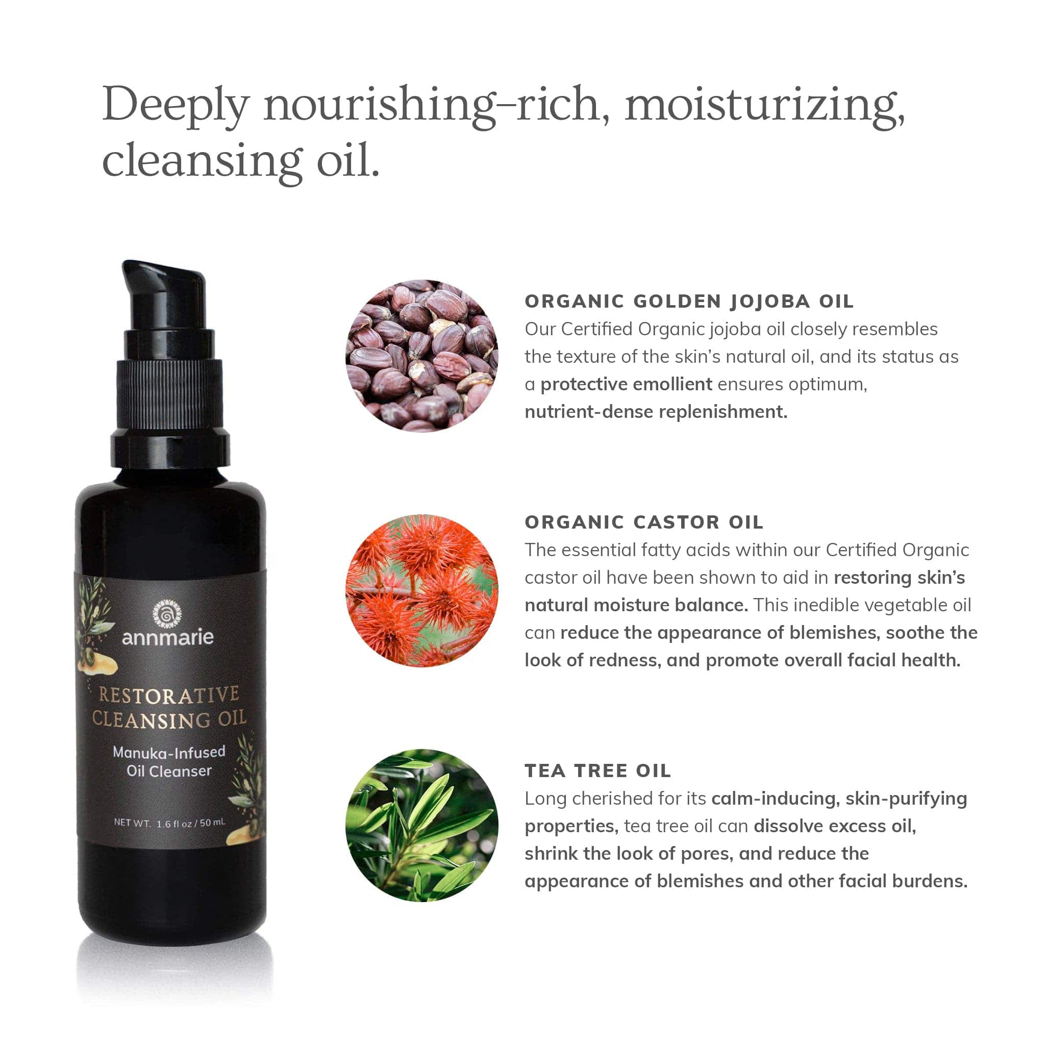 Annmarie Skin Care HIDDEN Restorative Cleansing Oil (50ml)