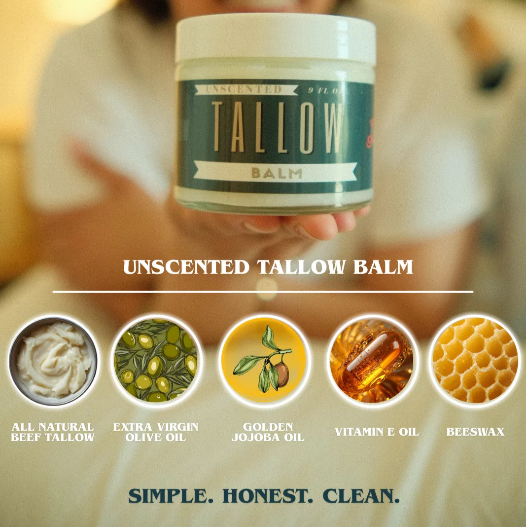 Unscented Tallow Balm | All-Natural Grass-Fed