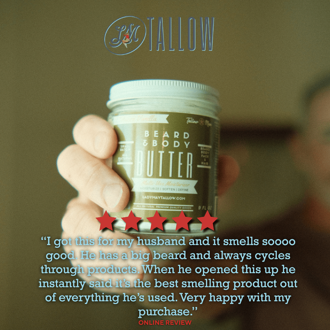 Natural Beard Butter for Men Tobacco Vanilla | All-Natural Beard &amp; Skin Care