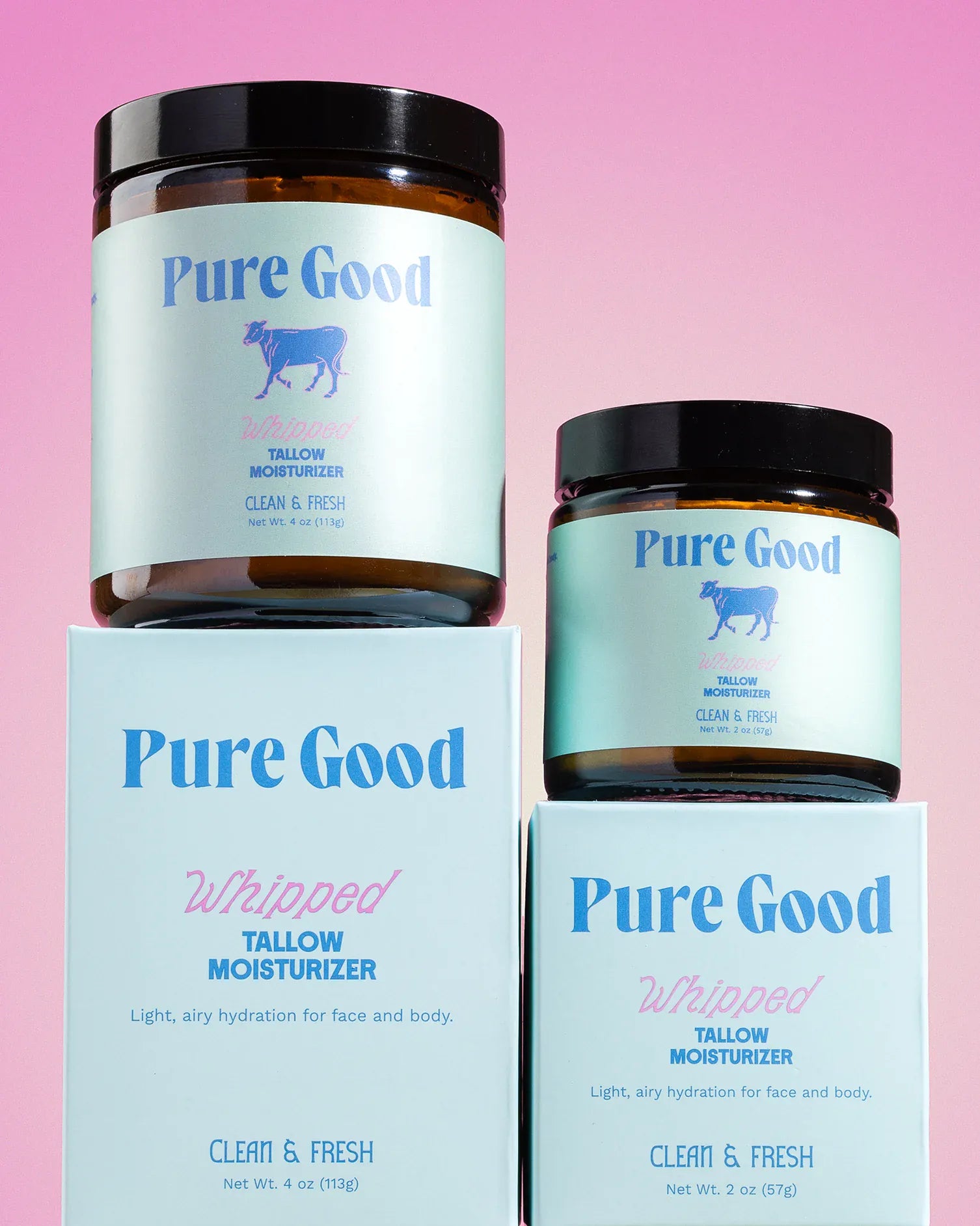 Pure Good LLC Lotion &amp; Moisturizer Clean &amp; Fresh Whipped Tallow - Cleansing &amp; Acne Prone Skin