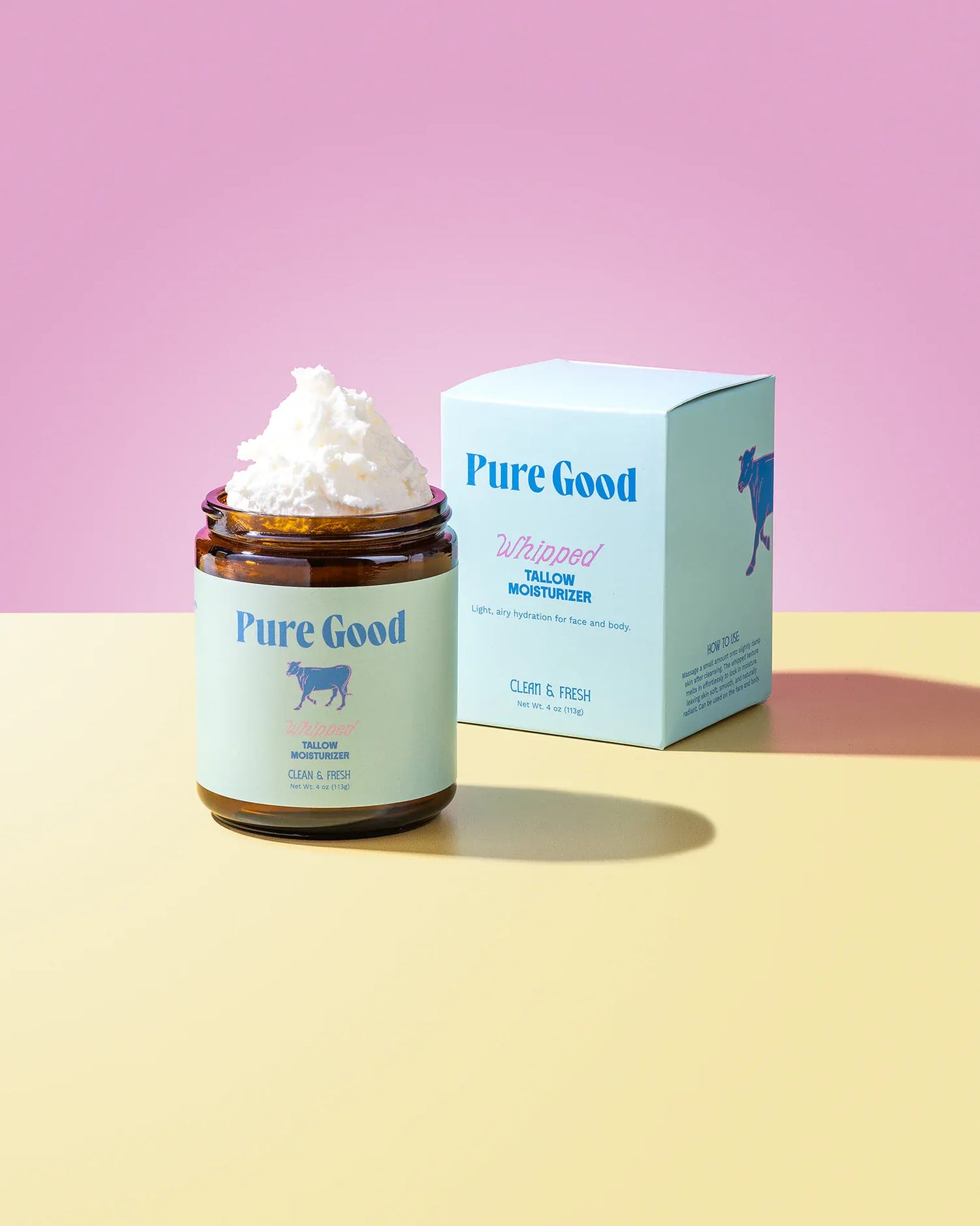 Pure Good LLC Lotion &amp; Moisturizer Clean &amp; Fresh Whipped Tallow - Cleansing &amp; Acne Prone Skin
