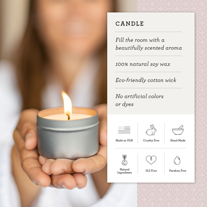 Trio of Tin Soy Candle - Scented with Bergamot and Lavender Essential oils - My American Goods