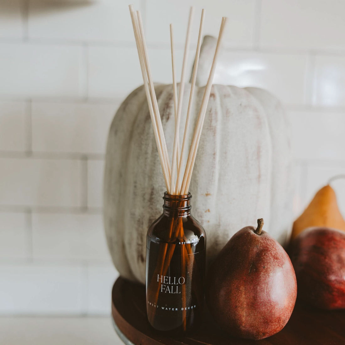 Hello Fall Amber Reed Diffuser - My American Goods