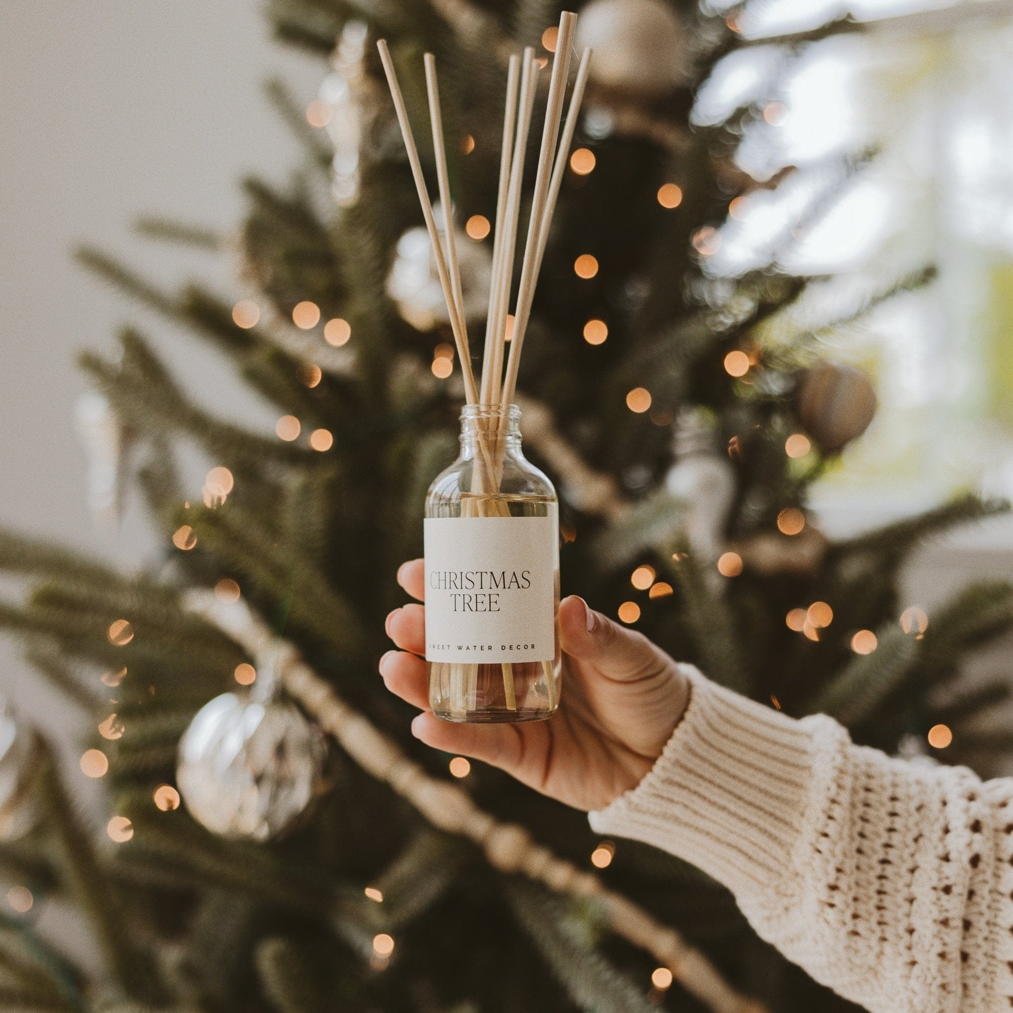 Sweet Water Decor Reed Diffusers Christmas Tree Clear Reed Diffuser