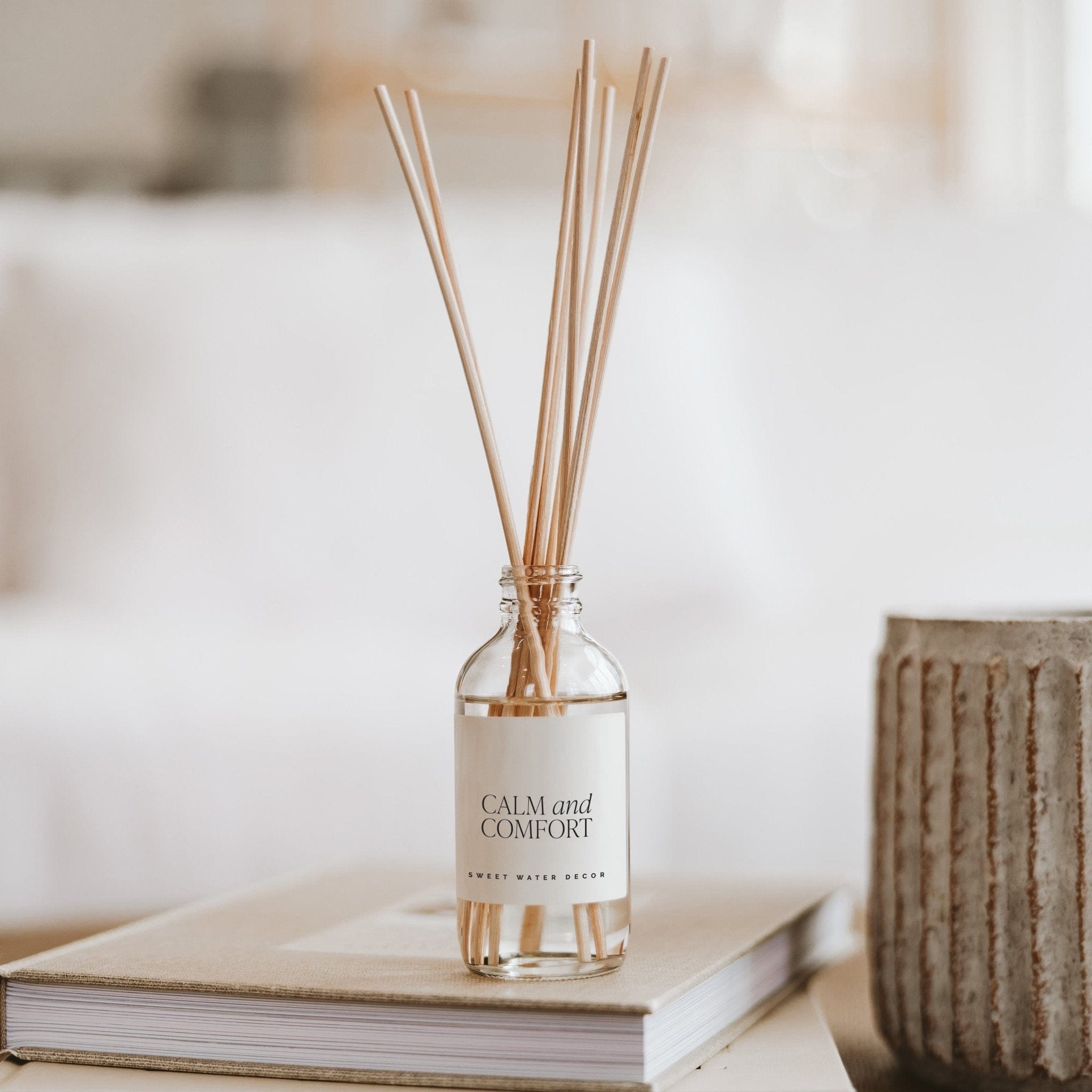 Sweet Water Decor Reed Diffusers Calm and Comfort Clear Reed Diffuser