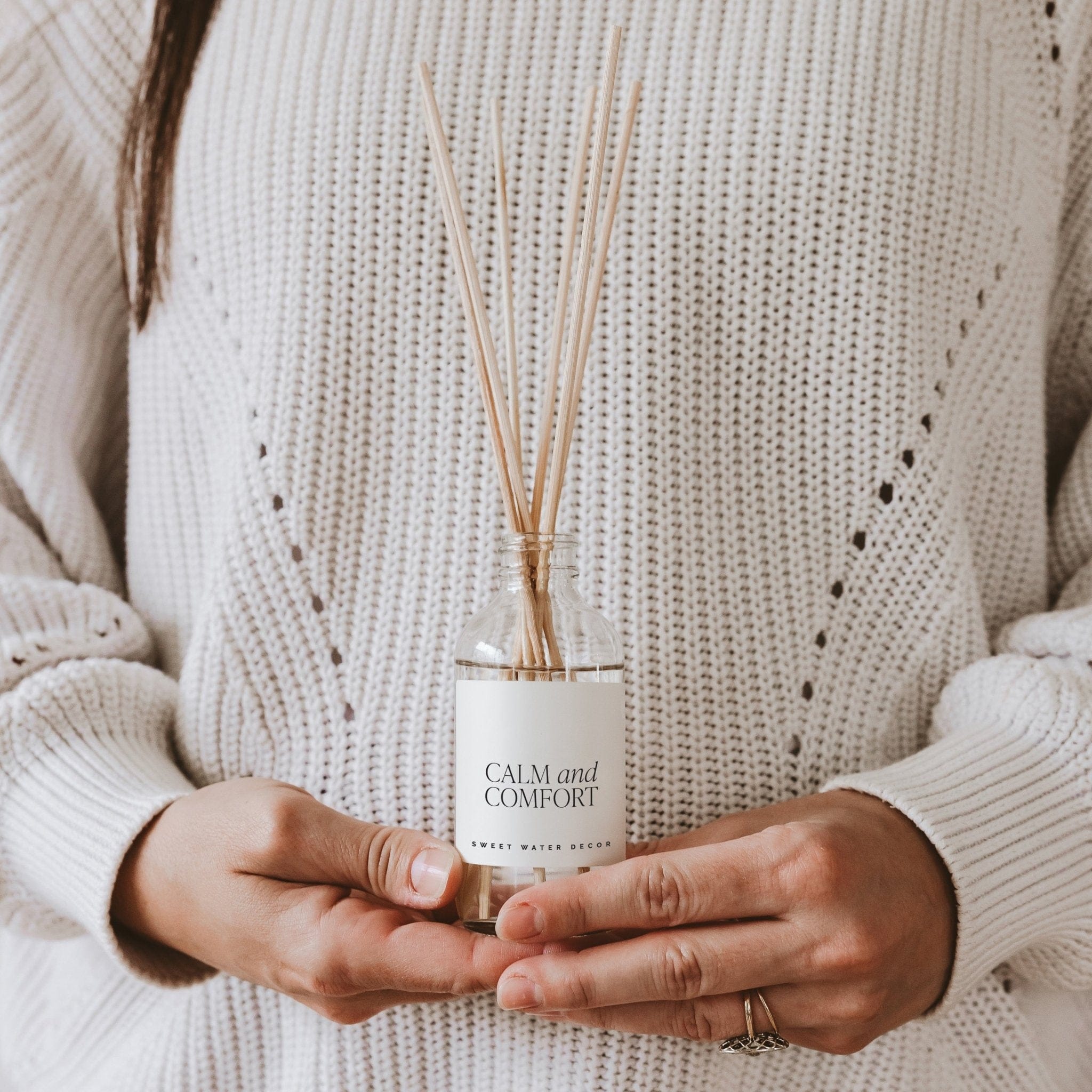 Sweet Water Decor Reed Diffusers Calm and Comfort Clear Reed Diffuser