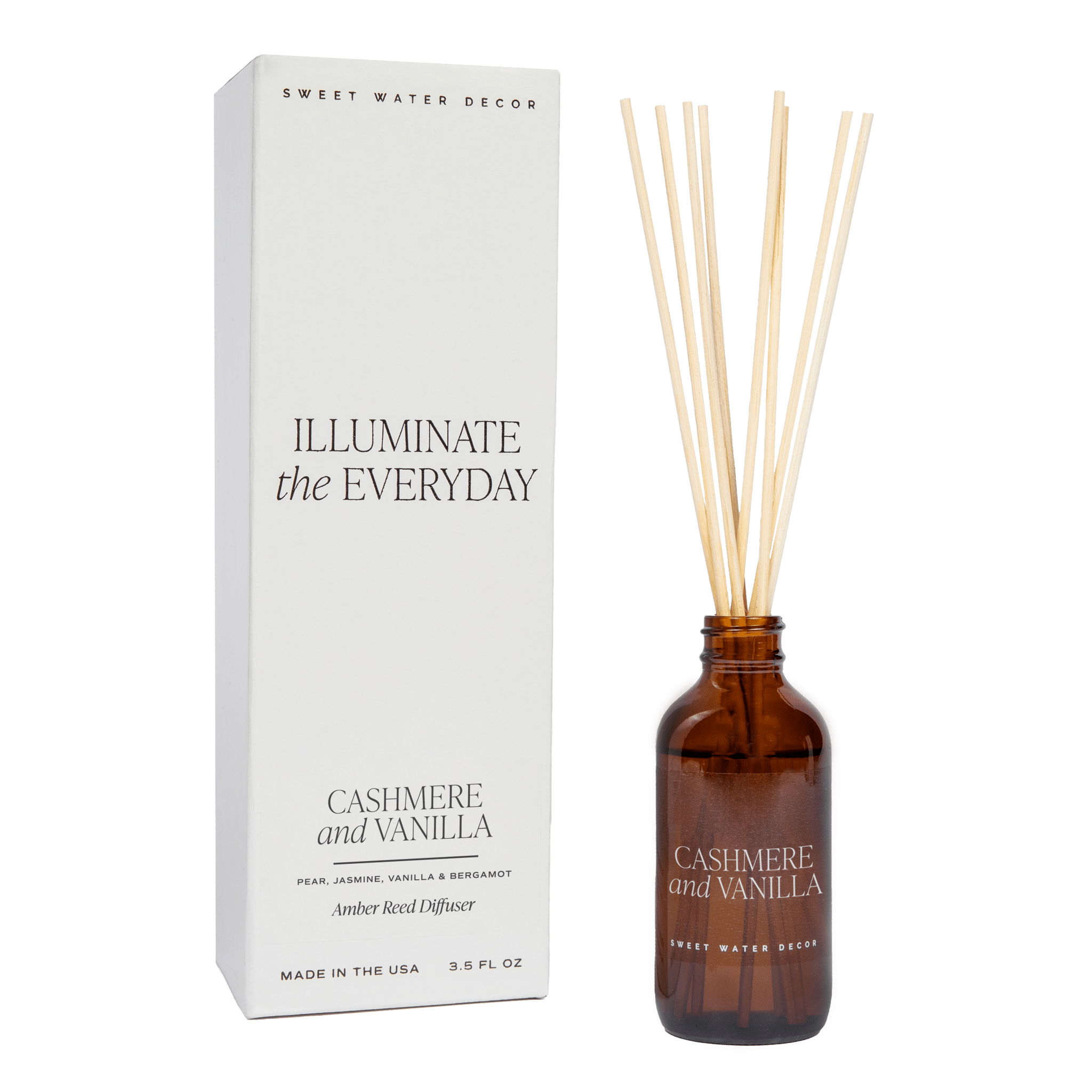 Sweet Water Decor Reed Diffusers Cashmere and Vanilla Amber Reed Diffuser