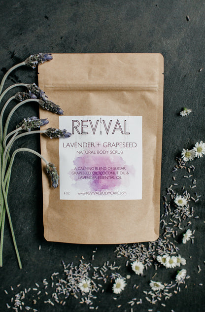 Revival Body Care BODY SCRUB LAVENDER + GRAPESEED BODY SCRUB