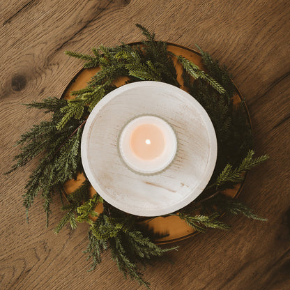 Christmas Fluted Soy Candle - Ribbed Glass Jar - 12 oz - My American Goods