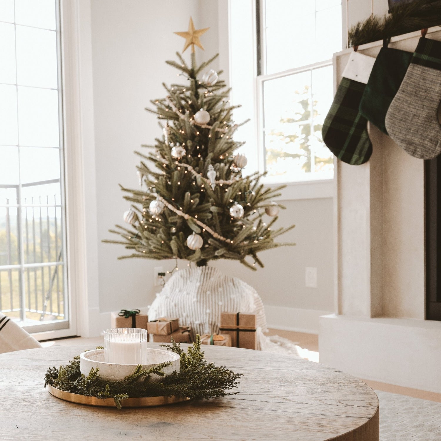 Christmas Fluted Soy Candle - Ribbed Glass Jar - 12 oz - My American Goods