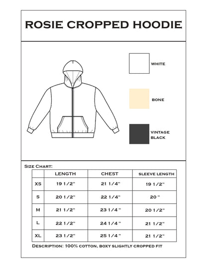 Rosie Cropped Zip-Up Hoodie