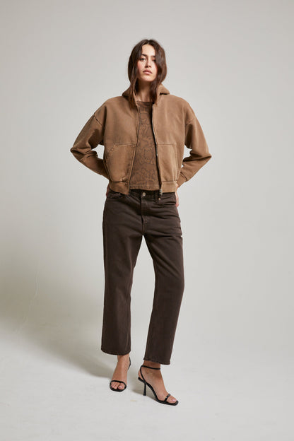 Rosie Cropped Zip-Up Hoodie