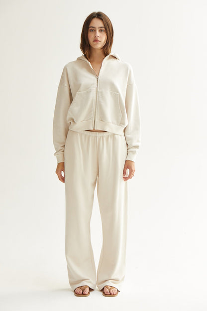 Rosie Cropped Zip-Up Hoodie