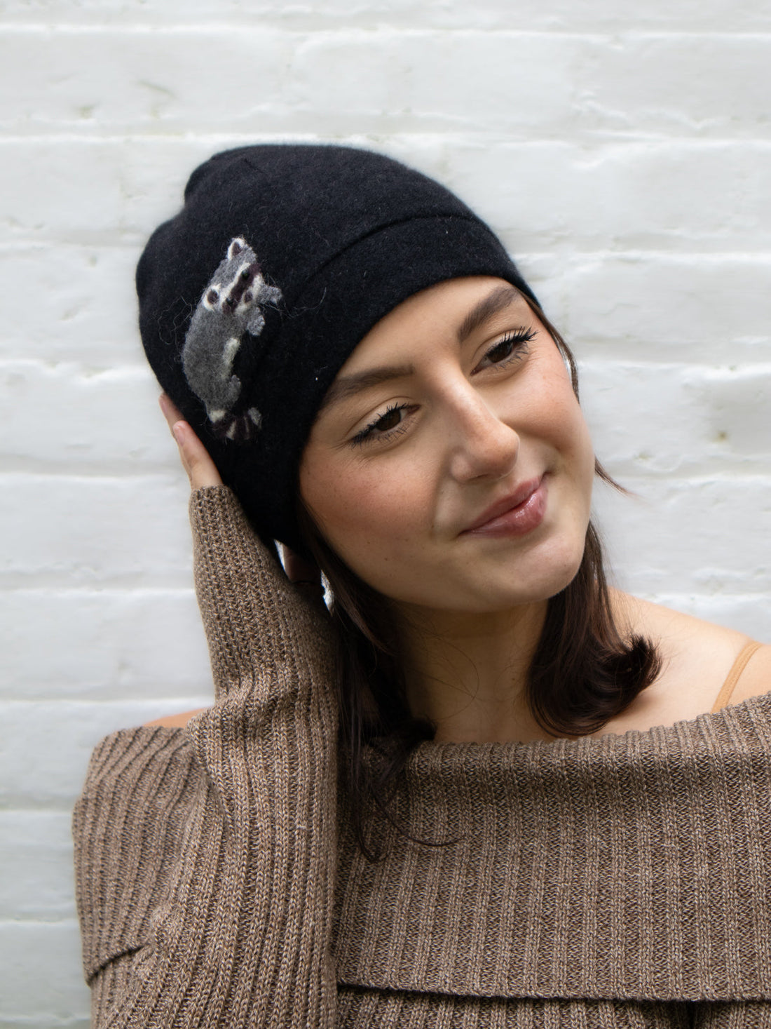 Raccoon Cashmere Hat- Adult/Big Kid - My American Goods