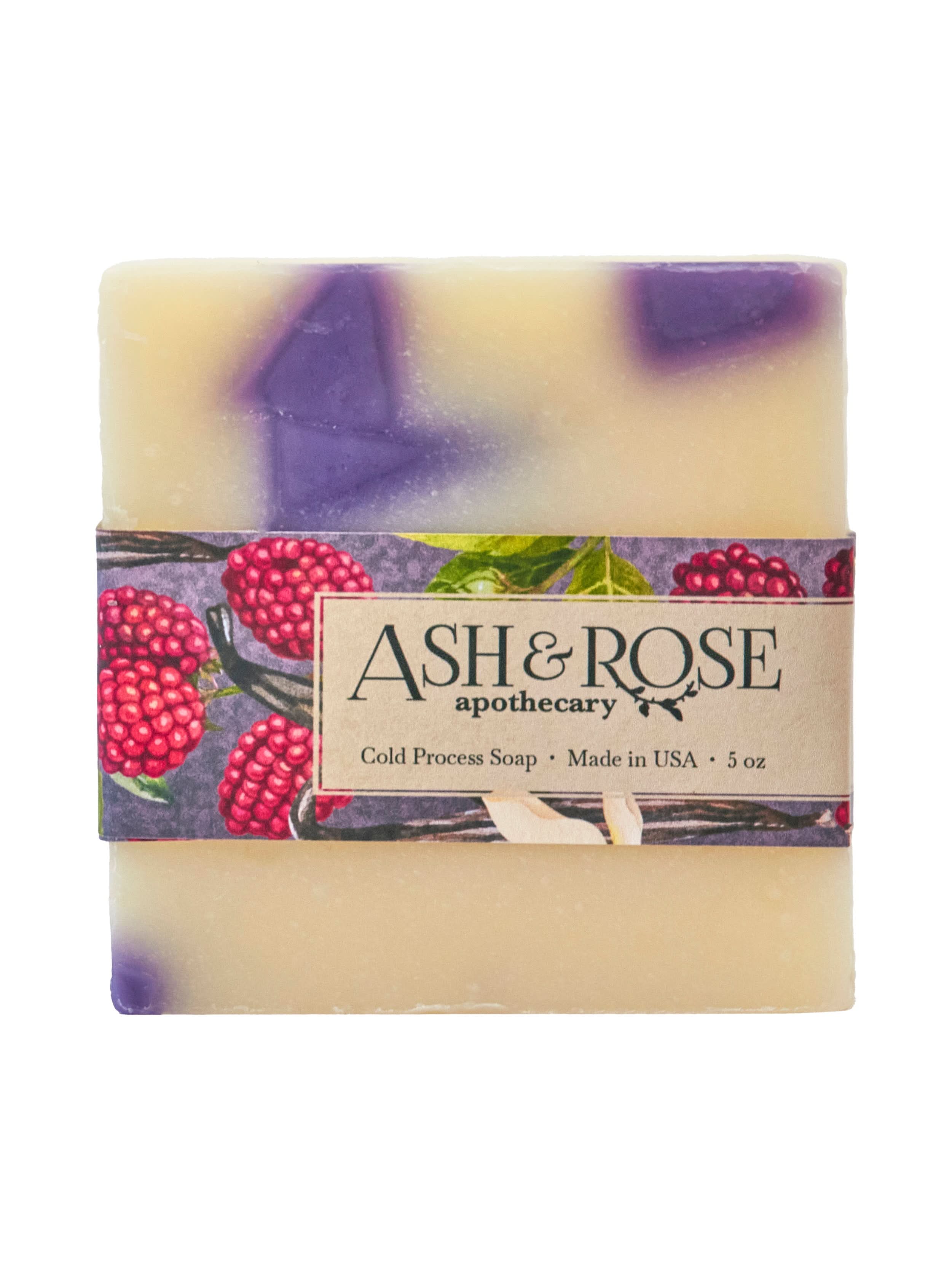 Ash &amp; Rose Bar Soap Raspberry Vanilla Soap Bar