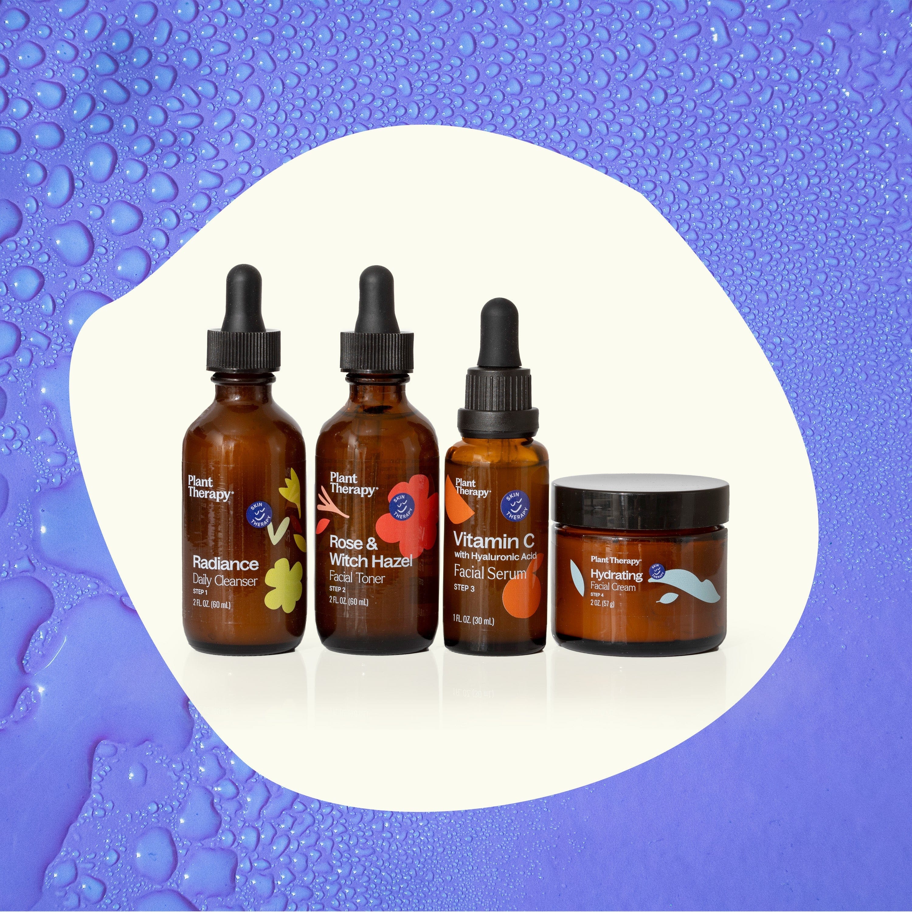 Plant Therapy Hair &amp; Skin Care Ready, Set, Glow 4 Step Skin Care Set