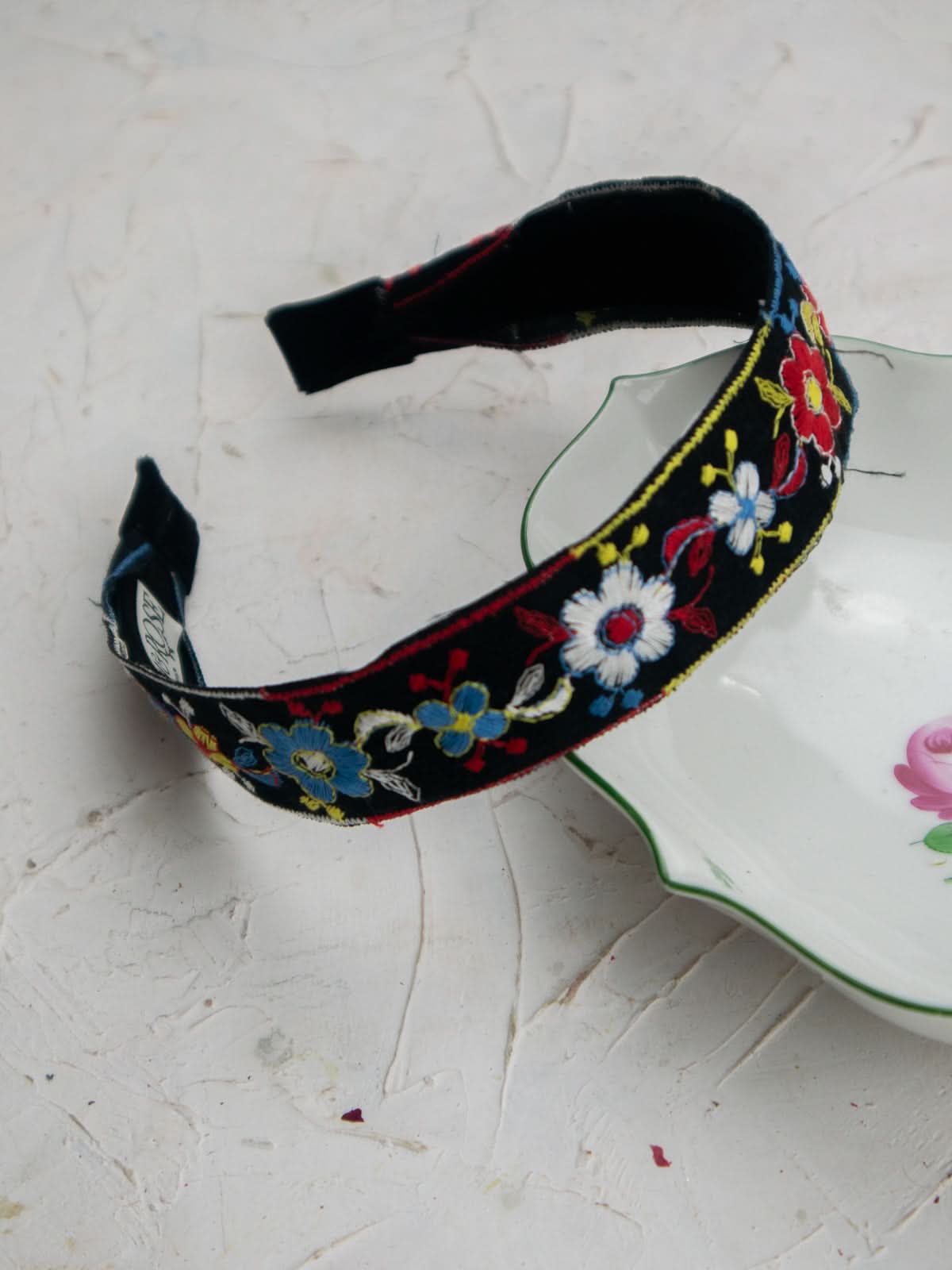 Ash &amp; Rose Headbands Rebecca Embroidered Headband